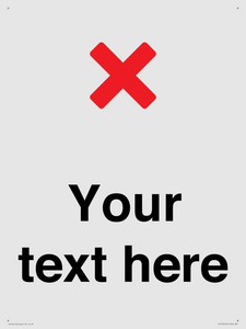 Custom plain background, red cross sign